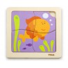 Puzzle din lemn din 4 piese mari - peste, Viga