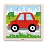 Puzzle din 9 piese mari - masina, Viga