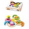 Puzzle fluture din cuburi din lemn