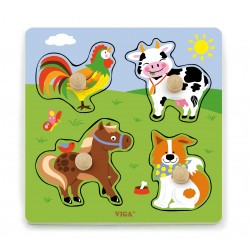 Puzzle cu manere - animale...