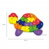 Puzzle din lemn 3D cu litere si cifre - broscuta testoasa