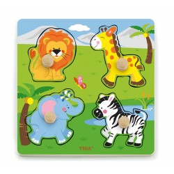 Puzzle cu manere - animale...