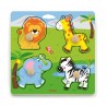 Puzzle cu manere - animale salbatice