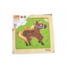 Puzzle din lemn din 4 piese mari - cal