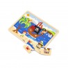 Puzzle din lemn din 16 piese - pirati