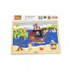 Puzzle din lemn din 16 piese - pirati