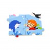 Puzzle din lemn din 16 piese - animale din ocean