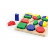 Puzzle sortator cu forme geometrice si fractii