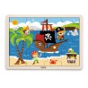 Puzzle din lemn din 16 piese - pirati