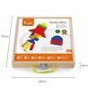 Set magnetic - forme geometrice din lemn cu cutie