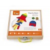 Set magnetic - forme geometrice din lemn cu cutie