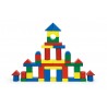 Cuburi de construit din lemn, colorate, 3.5 cm, 50 buc