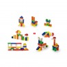 Cuburi de construit din lemn, colorate, 2.5 cm, 100 buc