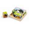 Puzzle din cuburi 6 in 1, Viga