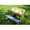 Masa de picnic senzoriala T2 Deluxe cu bancute si loc pentru nisip si apa, Wendi Toys