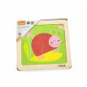 Puzzle din lemn din 4 piese mari, Buburuza, Viga