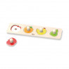 Puzzle Montessori cu maner, Fructe, Viga