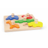 Puzzle Montessori cu maner, Animale, Viga