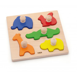 Puzzle Montessori cu maner,...