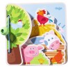 Carte din lemn pentru bebelusi - Prietenii de la ferma, Haba