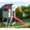 Casuta de gradina Summer Adventure House cu platforma cu loc pentru nisip si tobogan (M7)