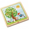Puzzle din lemn in straturi - Anotimpurile, Haba