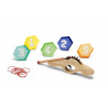 Pistol cu elastice, joc de tras la tinta, BS Toys