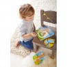 Puzzle din lemn in straturi - Animale salbatice, Haba