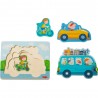 Puzzle din lemn in straturi - In calatorie, Haba