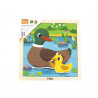 Puzzle din 9 piese mari Mama si puiul Rata, Viga