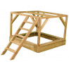 Casuta de gradina Nordic Adventure House cu platforma cu loc pentru nisip, tobogan si leagan dublu (M30R), Wendi Toys