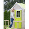 Casuta de gradina Lime Lodge cu platforma, tobogan si leagan dublu (M28L), Wendi Toys