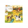 Puzzle cu manere - Animale de la ferma in habitat, Viga