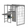 Casuta Summer Adventure House cu loc pentru nisip, tobogan, leagan dublu, modul sport, bucatarie, Wendi Toys