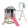 Casuta Summer Adventure House cu loc pentru nisip, tobogan, leagan dublu, modul sport, Wendi Toys
