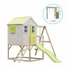 Casuta de gradina Lime Lodge cu tobogan, leagan, modul sport, Wendi Toys
