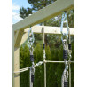 Casuta de gradina Grey Lodge cu tobogan, leagan, modul sport si bucatarie, Wendi Toys