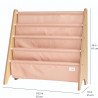 Raft organizator de carti pentru copii, material reciclat Clay, 3 Sprouts