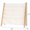 Raft organizator de carti pentru copii, material reciclat Cream, 3 Sprouts