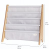 Raft organizator de carti pentru copii, material reciclat Gri, 3 Sprouts