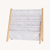 Raft organizator de carti pentru copii, material reciclat Terrazzo Grey, 3 Sprouts