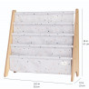 Raft organizator de carti pentru copii, material reciclat Terrazzo Grey, 3 Sprouts