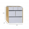 Organizator din material reciclat pentru jucarii, Gri, 3 Sprouts