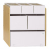 Organizator din material reciclat pentru jucarii, Cream, 3 Sprouts