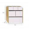 Organizator din material reciclat pentru jucarii, Cream, 3 Sprouts