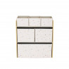 Organizator din material reciclat pentru jucarii, Terrazzo Pink, 3 Sprouts
