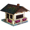 Set constructie arhitectura Cabanuta alpina, 102 piese din lemn, Walachia