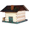 Set constructie arhitectura Cabanuta alpina, 102 piese din lemn, Walachia