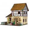 Set constructie arhitectura Moara de apa cu grinzi, 172 piese din lemn, Walachia