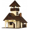 Set constructie arhitectura Refugiu montan, 135 piese din lemn, Walachia